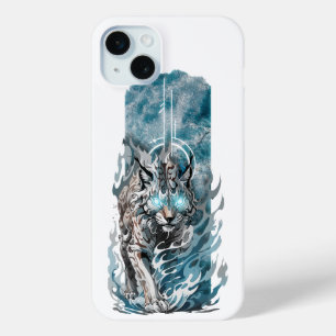 Goddelijke Aanwezigheid: Spirituele Lynx met Gloei iPhone 15 Mini Hoesje