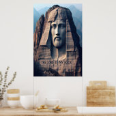 Goddelijke aanwezigheid tussen de bergen poster (Keuken)