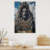 Goddelijke aanwezigheid tussen de bergen poster (Keuken)