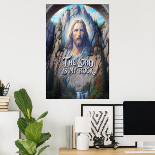 Goddelijke aanwezigheid tussen de bergen poster