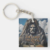 Goddelijke aanwezigheid tussen de bergen sleutelhanger (Voorkant)