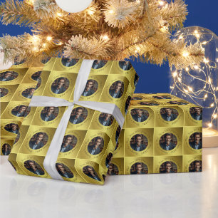 Goddelijke All-Occasion Radiant Lit Gouden Fotopat Cadeaupapier