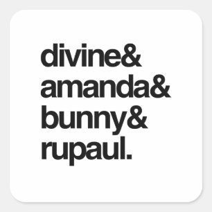 Goddelijke Amanda Bunny en Ru Vierkante Sticker