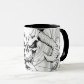 Goddelijke Arcane Schedel van de Dood Witte Mok (Voorkant rechts)