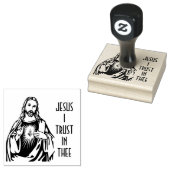 Goddelijke barmhartigheid Jezus Ik vertrouw op de Rubberstempel (Gestempeld)