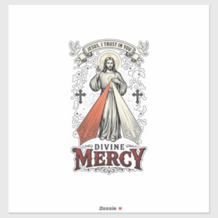 Goddelijke Barmhartigheid Jezus Ik Vertrouw Op Jou Sticker