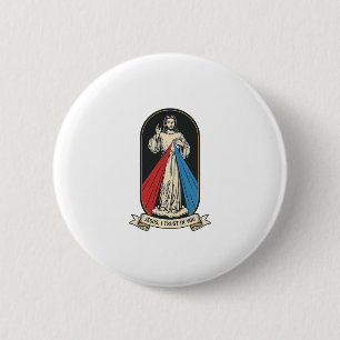 Goddelijke Barmhartigheid Jezus Vintage Ronde Button 5,7 Cm