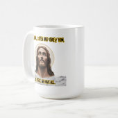 Goddelijke begeleiding: zoeken, luisteren, gehoorz koffiemok (Voorkant links)