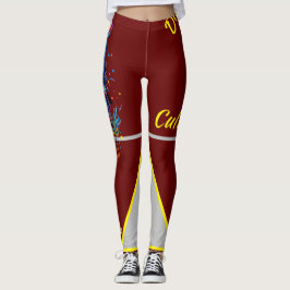 Goddelijke Cultuur Grote Kat Kust Gele Clash Leggings