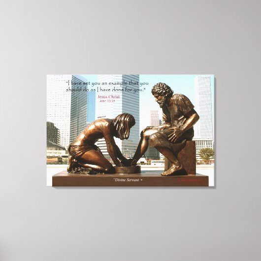 "Goddelijke Dienaar" Stadssculptuur Canvas Print (Voorkant)