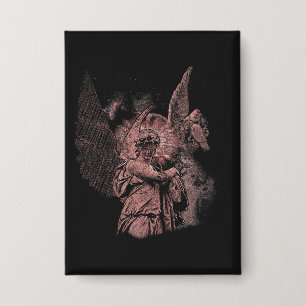 Goddelijke Fout - Techno-Gothic Streetwear Design Button