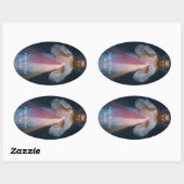 goddelijke genade ovale sticker (Vel)