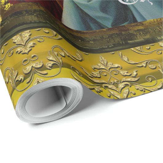 Goddelijke glorie Kerstmis personaliseren Cadeaupapier (Rol Hoek)