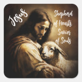 Goddelijke Herder - Jezus Sticker (Voorkant)