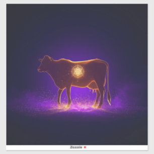 Goddelijke Koe Silhouet Govardhan Puja Spirituee Sticker