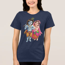 Goddelijke Liefde: Radha Krishna Tri-Blend Shirt