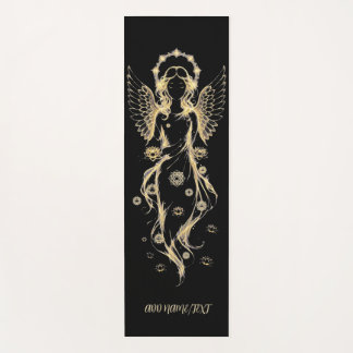 Goddelijke Lotus Engel, Elegant Gouden Meditatie Yogamat