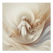 Goddelijke Moeder Zegen te midden van zachte witte Perfect Poster (Voorkant)