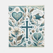 Goddelijke omhelzing Christelijk symbool Fleece Deken (Voorkant)