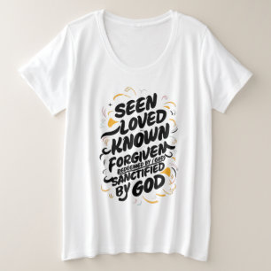 Goddelijke Omhelzing: Een boodschap van geloof en Grote Maat T-shirt
