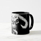 Goddelijke Schedel van de Dood Zwart Mok (Voorkant rechts)