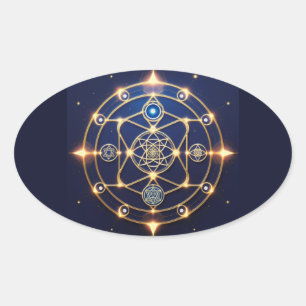 Goddelijke Straling – 5: Verlichte Universele Ener Ovale Sticker