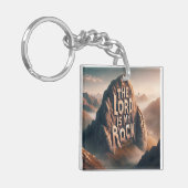 Goddelijke verklaring: De Heer is mijn rots Sleutelhanger (Voorkant Links)