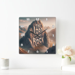 Goddelijke verklaring: De Heer is mijn rots Vierkante Klok