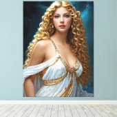 "Goddelijke visie van Aphrodite" Canvas Afdruk (Insitu (Houten vloer))