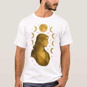 Goddelijke Vrouwelijke Moon Fasen T-shirt – (Voorkant)