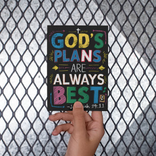 Goddelijke wijsheid: Gods plannen zijn altijd het  Briefkaart