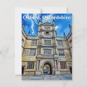 Goddelijkheid in steen - Bodleian Library, Oxford Briefkaart