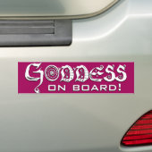 Goddess aan boord bumpersticker (Op auto)