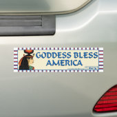Goddess Bless America Bumpersticker (Op auto)