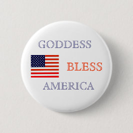 GODDESS BLESS AMERICA RONDE BUTTON 5,7 CM