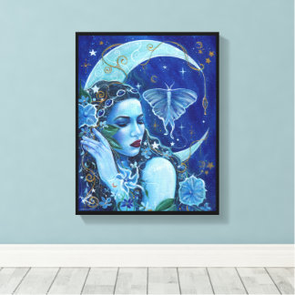 Goddess celestial art by Renee L Lavoie Canvas Afdruk