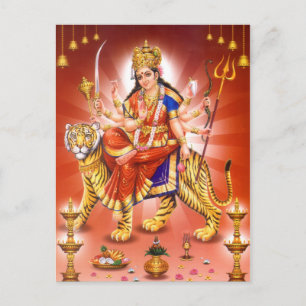 Goddess Durga (Hindu godin) Briefkaart