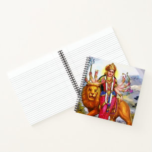 Goddess Durga met Lion Painting Notitieboek