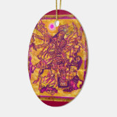 Goddess Durga Oval Ornament (Links)