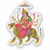 Goddess Durga Sticker (Voorkant)