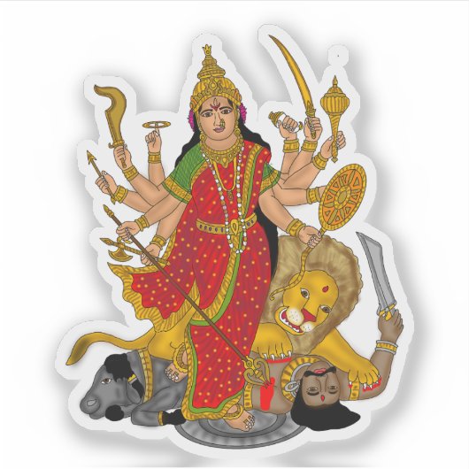 Goddess Durga Sticker (Devant)