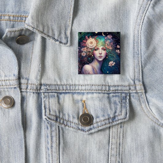 Goddess Fantasy Art Button (In situ)