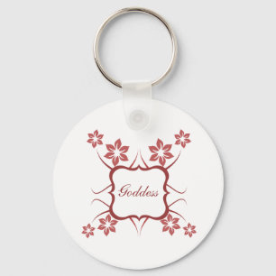 Goddess Floral Sleutelhanger, Brick Red Sleutelhanger