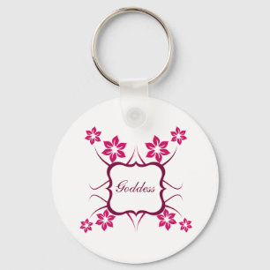 Goddess Floral Sleutelhanger, Magenta Sleutelhanger