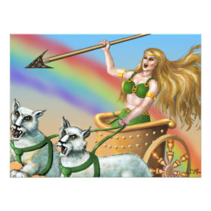 Goddess Freya foto Print Afdruk