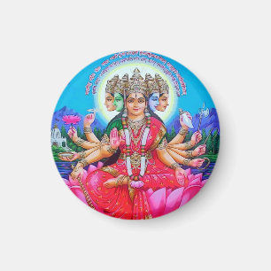 Goddess Gayatri Devi Veda Mata Deity Magneet