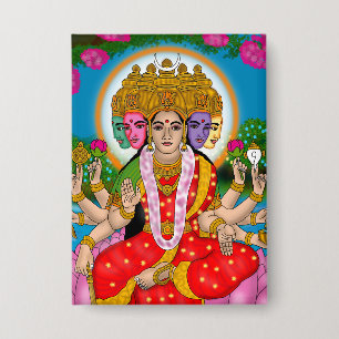 Goddess Gayatri Knop Button