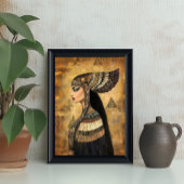 Goddess Isis: Gold Art Nouveau Egyptian Poster