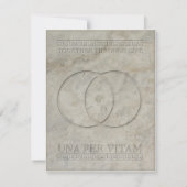 Goddess Juno Latijnse term samen door het leven Kaart (Achterkant)