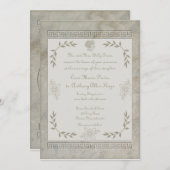 Goddess Juno Symbol for Marriage Marble Invitation Kaart (Voorkant / Achterkant)
